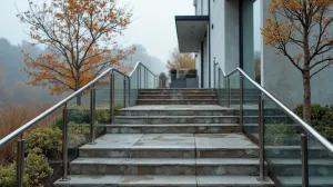 balustrady schodowe zewnętrzne ze stali nierdzewnej