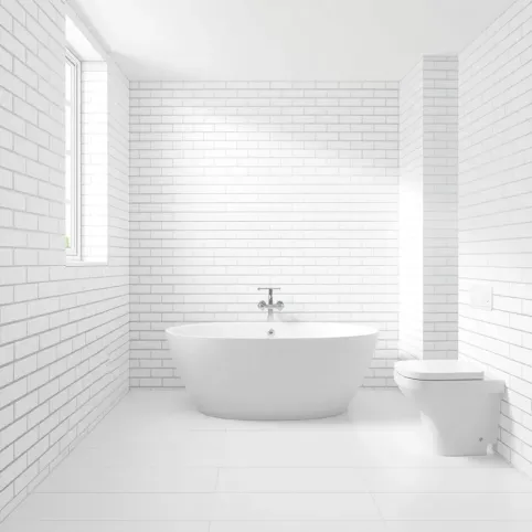 Białe płytki do łazienki