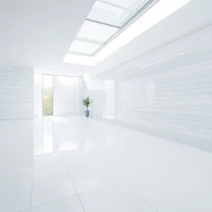 Białe płytki podłogowe z polyskiem