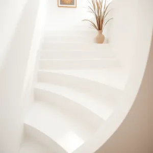 Białe schody z żywicy cena