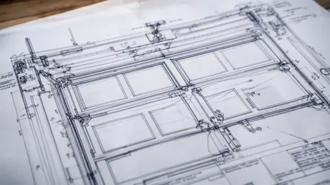 brama garażowa rysunek techniczny