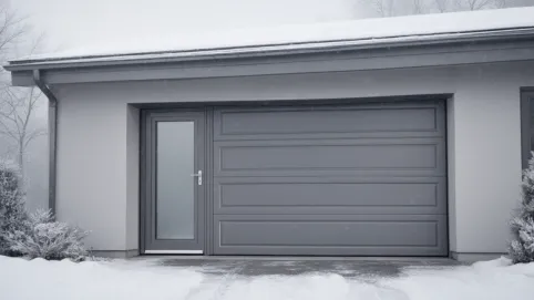 Brama garażowa segmentowa z drzwiami