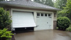 Brama garażowa uchylna z drzwiami