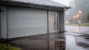 Brama garażowa uchylna z drzwiami przejściowymi