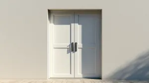 Brama uchylna z drzwiami