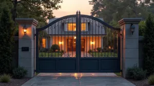 Brama wjazdowa dwuskrzydłowa z napędem