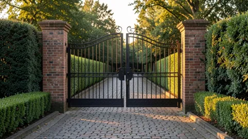 Bramy wjazdowe dwuskrzydłowe z furtką