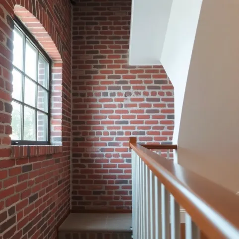 Cegła Na Klatce Schodowej