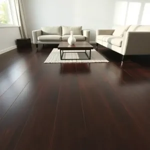 Ciemną podłoga w salonie