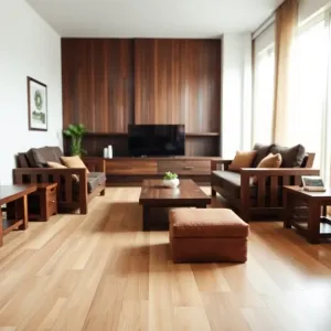 Ciemne meble jaka podłoga