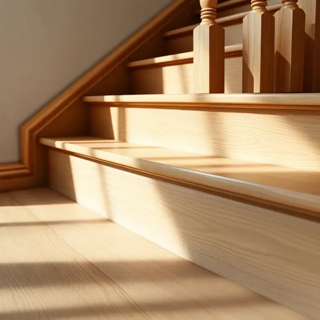 Cokoliki na schodach drewnianych