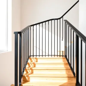 Czarna balustrada na schody