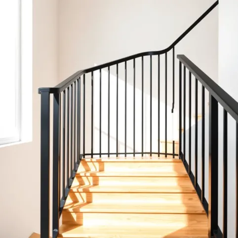Czarna balustrada na schody