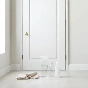 Czym czyścić białe drzwi z okleiny