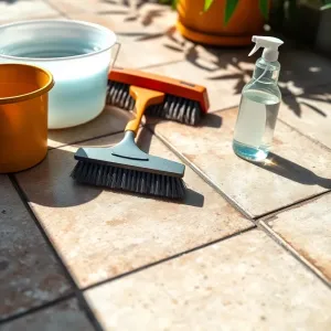 Czym myć płytki tarasowe