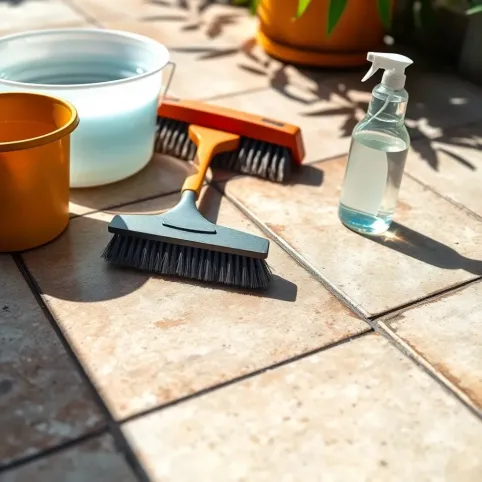 Czym myć płytki tarasowe