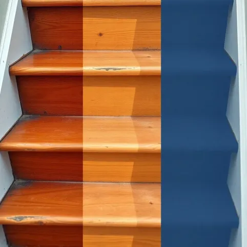 Czym pokryć stare schody