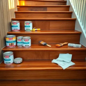 czym pomalować drewniane schody