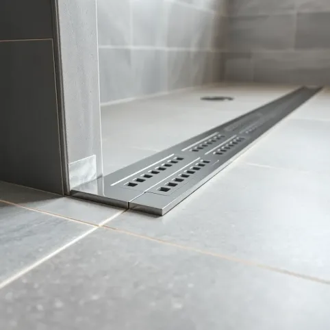 Czym przykleić płytki do odpływu liniowego