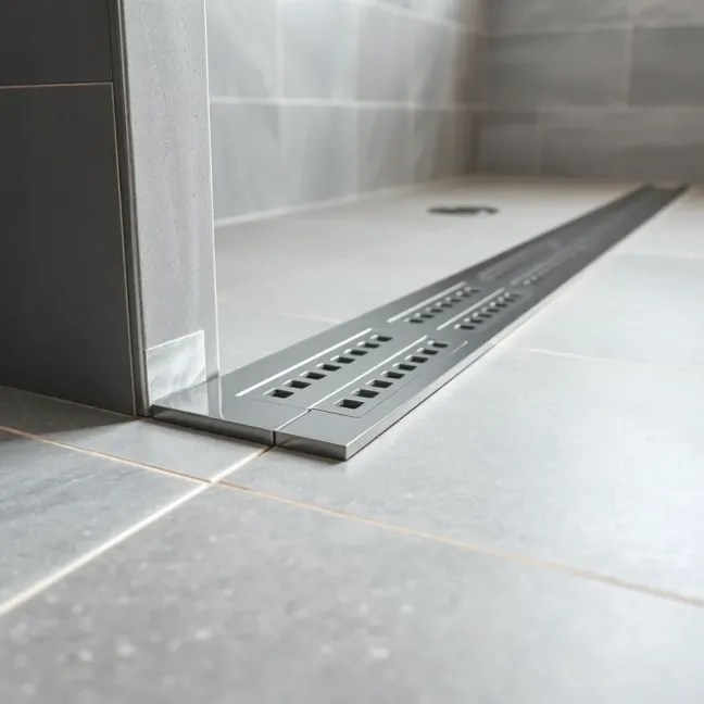 Czym przykleić płytki do odpływu liniowego