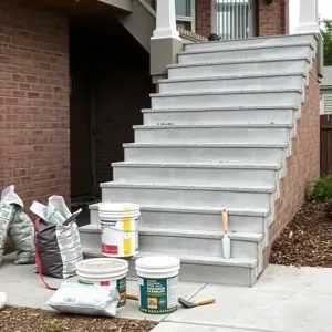 Czym wyrównać schody na zewnątrz