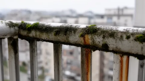 Czyszczenie balustrady balkonowej