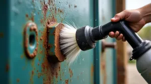 czyszczenie bramy przed malowaniem