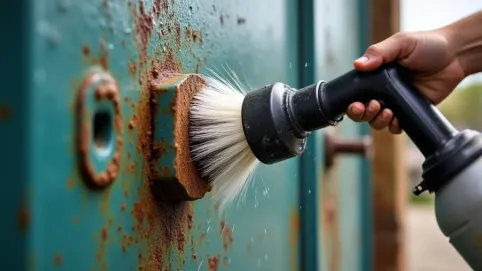 czyszczenie bramy przed malowaniem