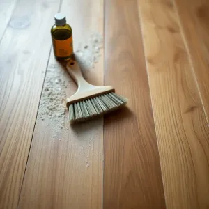 Czyszczenie podłogi szczotkowanej
