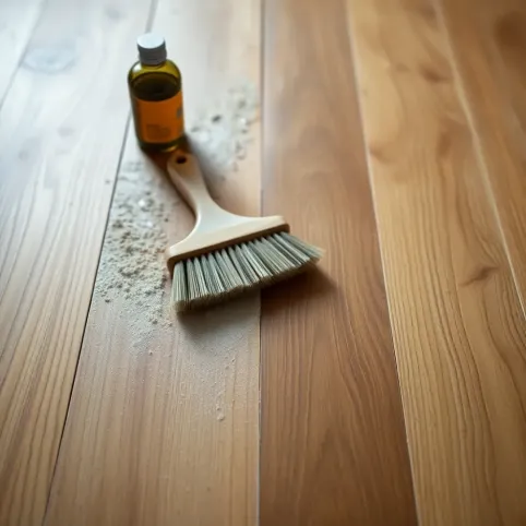 Czyszczenie podłogi szczotkowanej