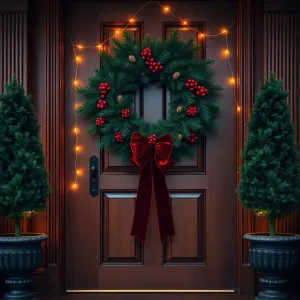 Dekoracja drzwi wejściowych na Boże Narodzenie