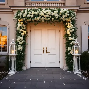 Dekoracja drzwi wejściowych na wesele