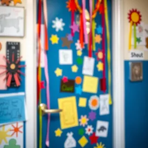 Dekoracje na drzwi w szkole