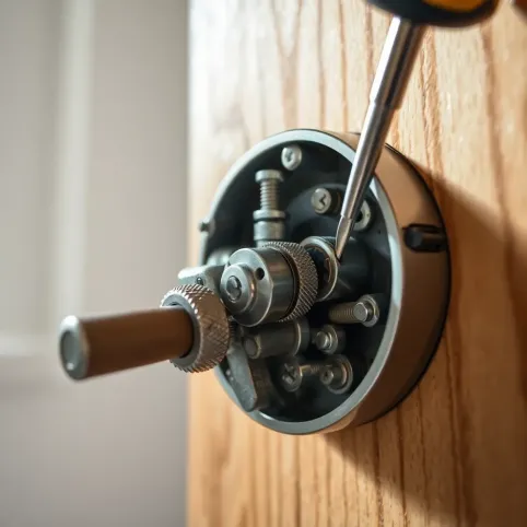 Demontaż klamki drzwi wejściowych