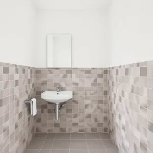 do jakiej wysokości płytki w małej łazience