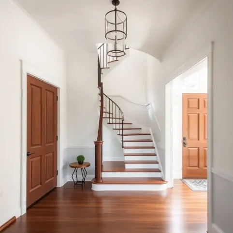 domy ze schodami w wiatrołapie