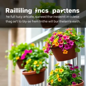 Doniczki na balustradę z uchwytami