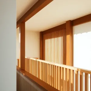 Drewniana balustrada do sufitu