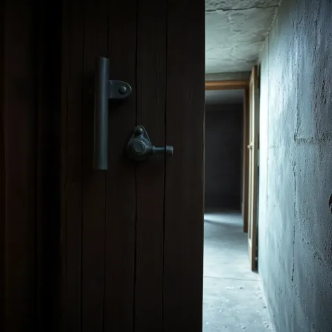Drzwi do piwnicy w bloku