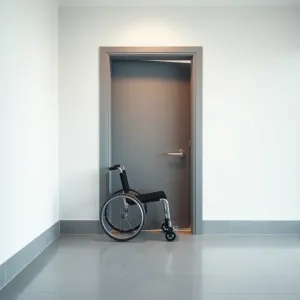 Drzwi do toalety dla niepełnosprawnych