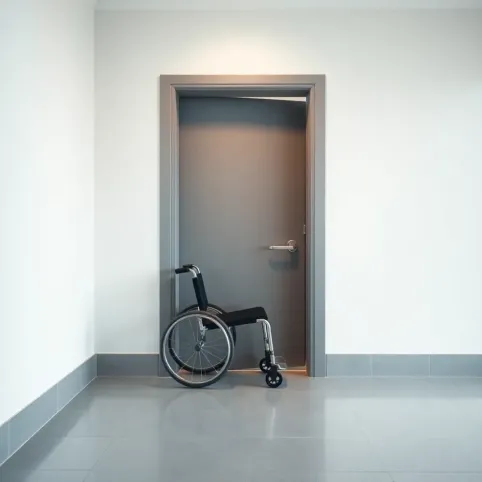 Drzwi do toalety dla niepełnosprawnych