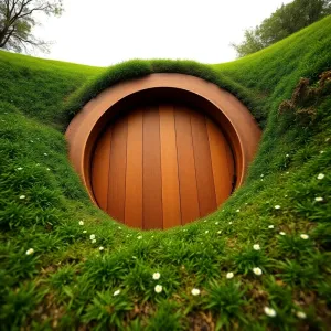 Drzwi do ziemianki półokrągłe