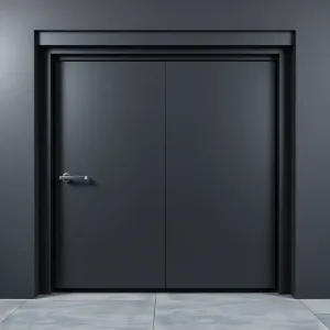 Drzwi metalowe do piwnicy z ościeżnicą