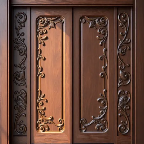 Drzwi zewnętrzne drewniane wzory