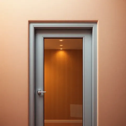 Drzwi zewnętrzne ocieplane z szybą