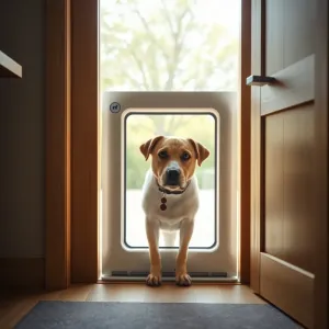 Drzwiczki dla dużego psa z chipem