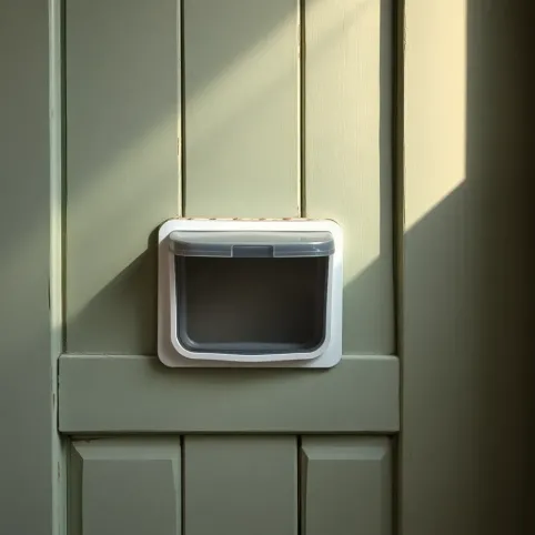 Drzwiczki dla kota w drzwiach