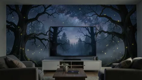 Fototapeta do salonu za telewizor