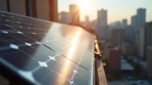 fotowoltaika na balustradzie balkonu