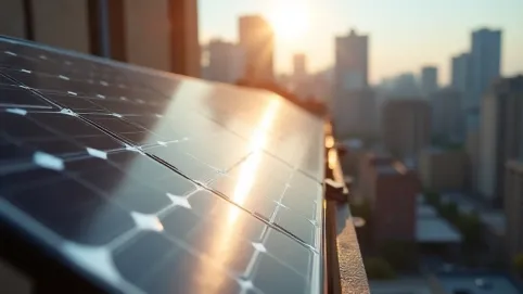 fotowoltaika na balustradzie balkonu